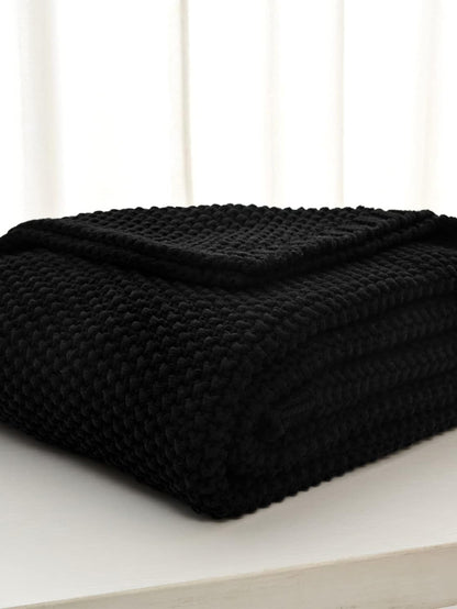 Acrylic Knitted Blanket | Geometric Pattern, 130X160CM