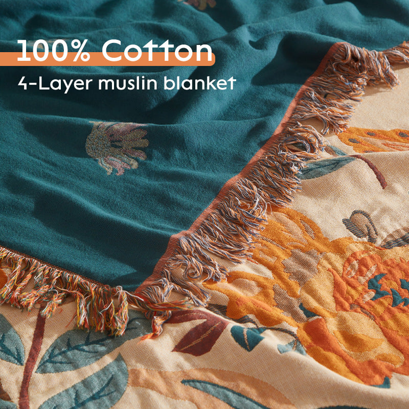 Cotton Blanket | Bohemian-style, Gauze, 150*200 cm