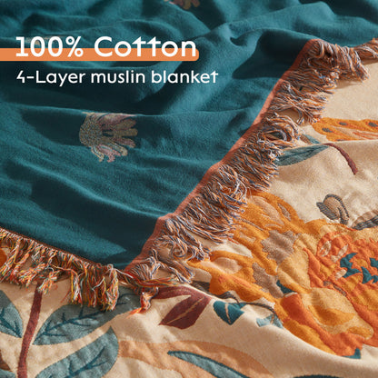 Cotton Blanket | Bohemian-style, Gauze, 150*200 cm