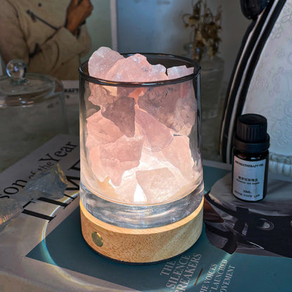 Fragrance Crystal Diffuser | Handmade Smoky Grey Glass