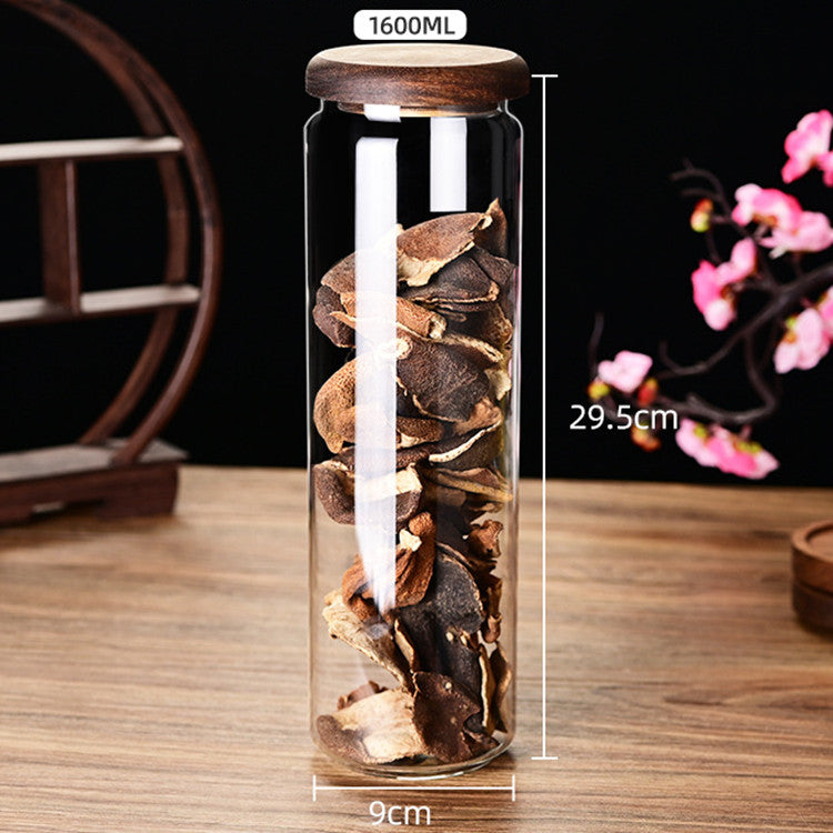 Glass Storage Jar | Wooden Lid, 300-1600ML