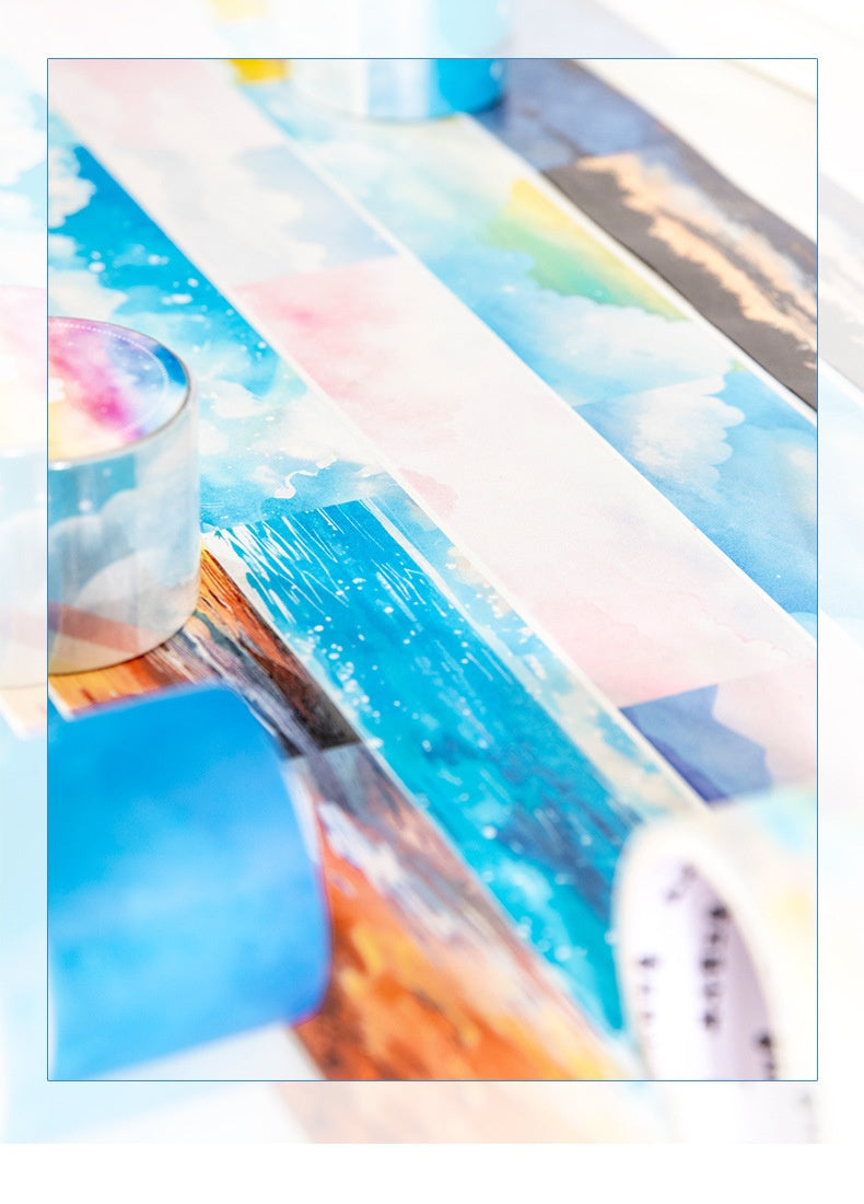 Japanese Paper Sky Theme Journal Stickers Tape