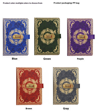Thickened Creative A5 Password Diary With Lock