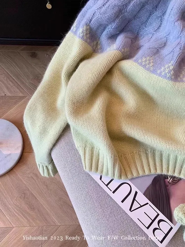 Crochet Sweater | Advanced Color Blocked Design