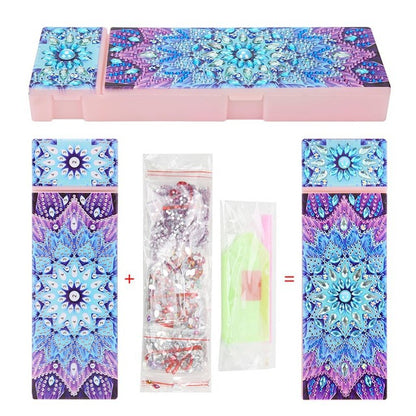 DIY Diamond Painting Pencil Case Kit — 10 Designs, Resin Rhinestones