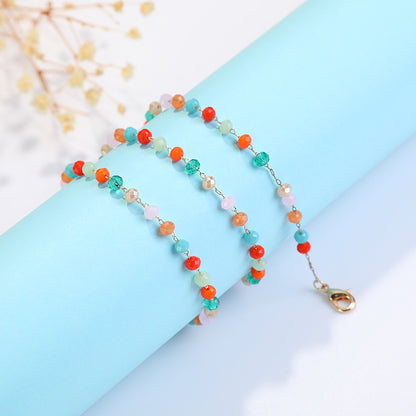 Crystal Pendant Necklace | Teardrop, Korean Style