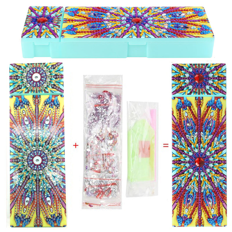 DIY Diamond Painting Pencil Case Kit — 10 Designs, Resin Rhinestones