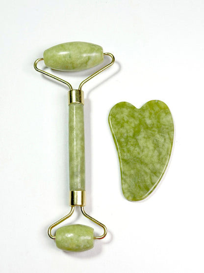 Jade Facial Roller | Natural Stone Massage Tool