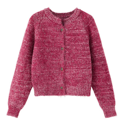 Polyester Loose Sweater Jacket | Color Block, One Size