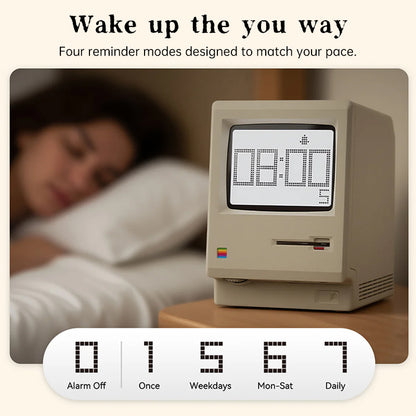 Digital Alarm Clock | Retro Mac Design with Radio