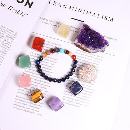 Crystal Quartz Seven Chakra Healing Gemstone Collection