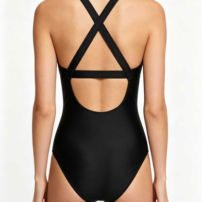 Nylon One-Piece Swimsuit | Solid Color, Adult Female