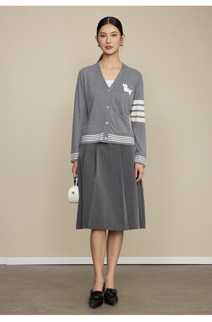 Wool Blend Striped Sweater | Long Sleeve, Women, Casual