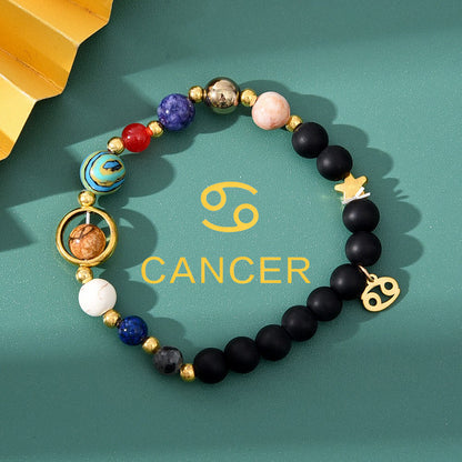 Tiger Eye Zodiac Bracelet | Natural Stone, 8mm