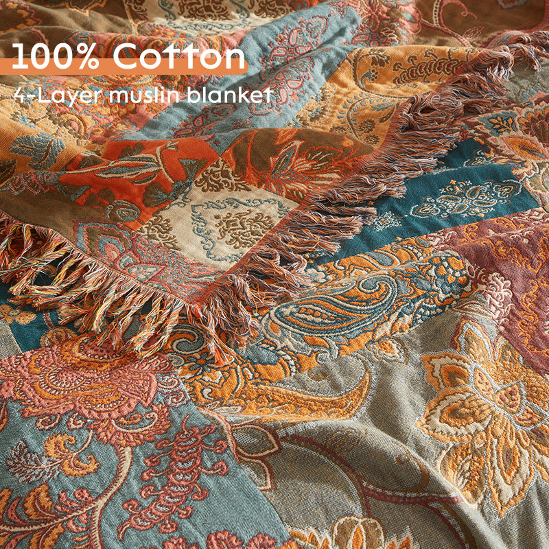 Cotton Blanket | Bohemian-style, Gauze, 150*200 cm