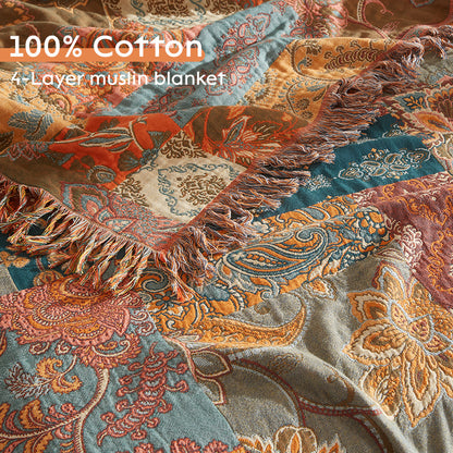 Cotton Blanket | Bohemian-style, Gauze, 150*200 cm
