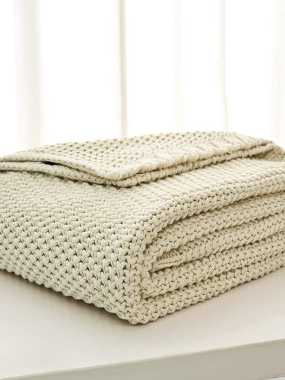 Acrylic Knitted Blanket | Geometric Pattern, 130X160CM