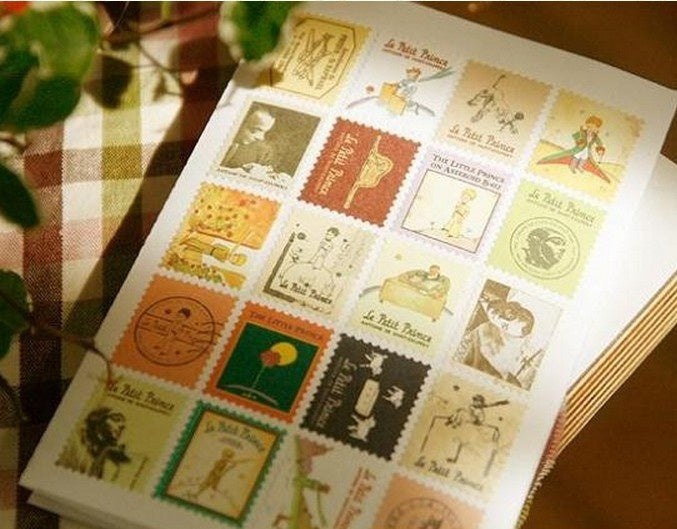 Hand Painted Paris London Stamp Stickers Journal Diary Decorations