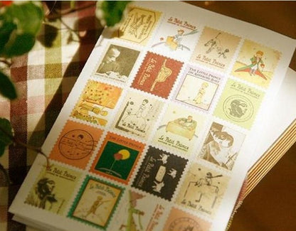 Hand Painted Paris London Stamp Stickers Journal Diary Decorations