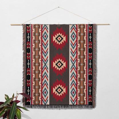 Cotton Nap Blanket | Geometric Pattern, 160 x 130CM