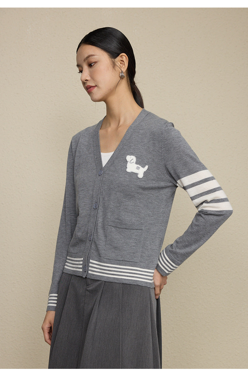 Wool Blend Striped Sweater | Long Sleeve, Women, Casual