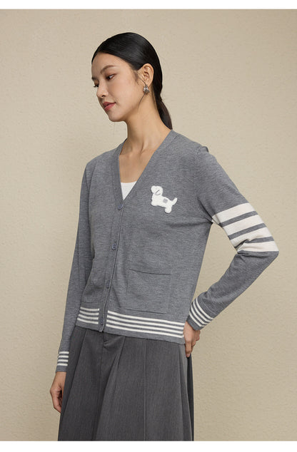 Wool Blend Striped Sweater | Long Sleeve, Women, Casual