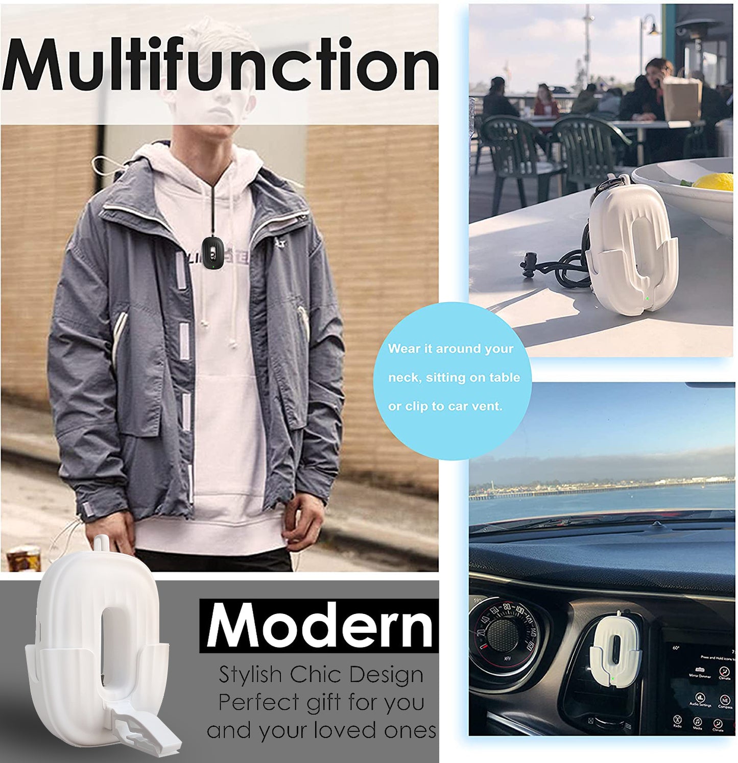 Portable Air Purifier | Negative Ion Necklace, Car Use