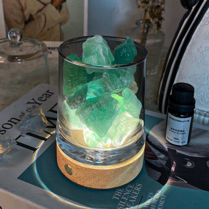 Fragrance Crystal Diffuser | Handmade Smoky Grey Glass