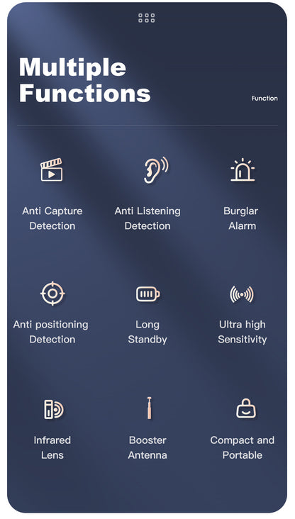 Wireless Camera Detector | T15 Model, Sound & Vibration