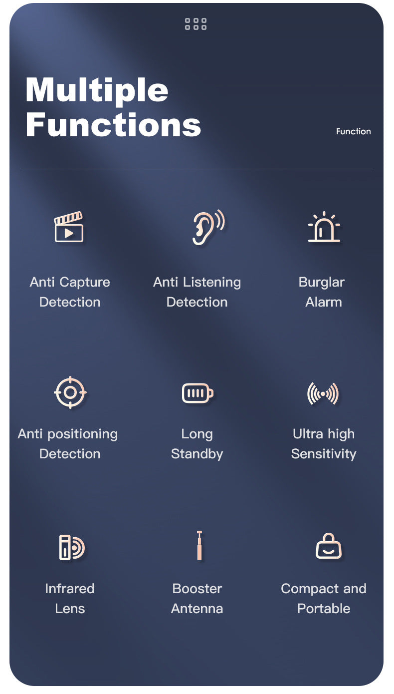 Wireless Camera Detector | T15 Model, Sound & Vibration