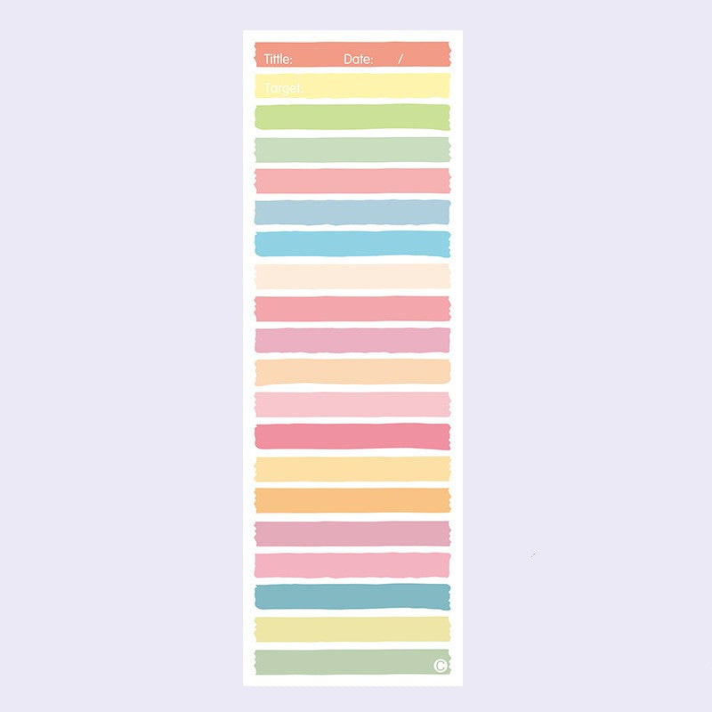 Rainbow Stripe To-Do List Notepad — Tall Pastel Planner Pad