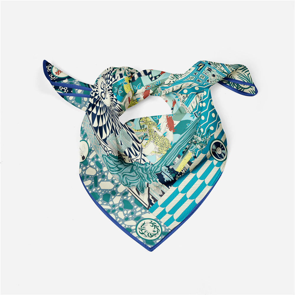 Imitation Silk Small Square Scarf | 53cm