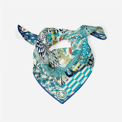 Imitation Silk Small Square Scarf | 53cm