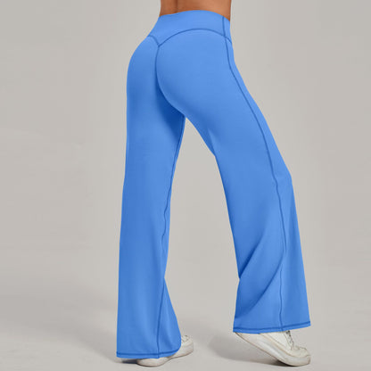 Cotton Blend Yoga Pants | High-Waisted, Straight Leg