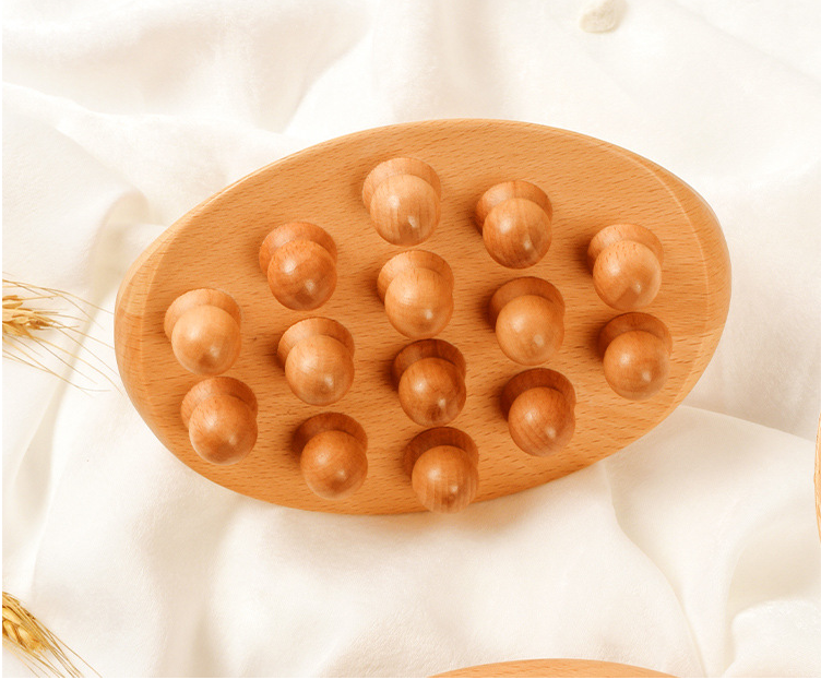 Beech Wood Body Brush | 15x10cm Massage Tool