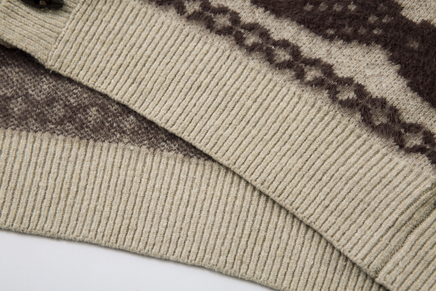 Knitted Sweater Jacket | Khaki, Black, Loose Fit