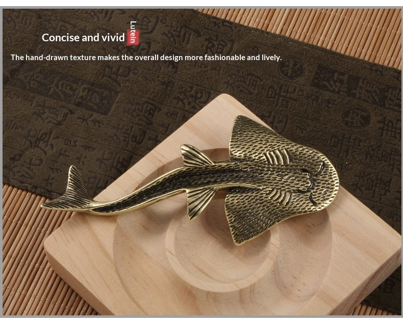 Copper Ornament | Handmade Antique-Style Stingray Figurine