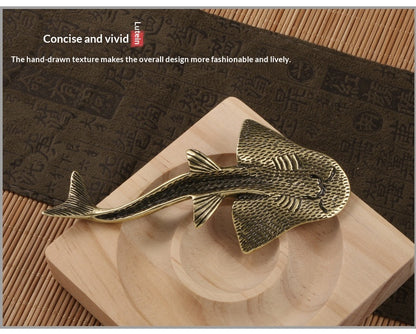 Copper Ornament | Handmade Antique-Style Stingray Figurine