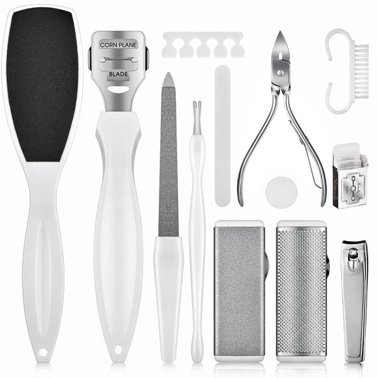 Foot Exfoliation Tool Set | 22-Piece, White