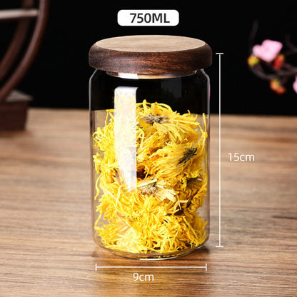 Glass Storage Jar | Wooden Lid, 300-1600ML