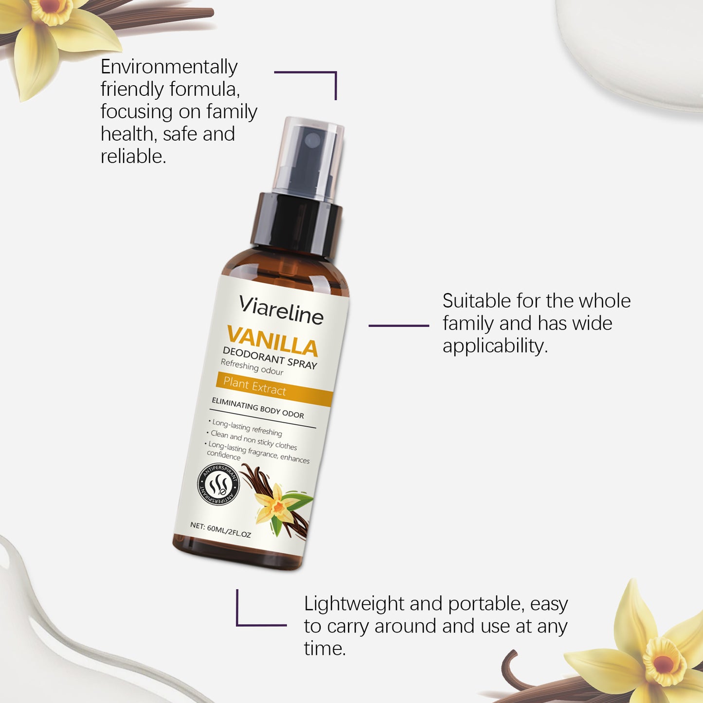 Vanilla Refreshing Spray | Odor Control, Natural Fragrance