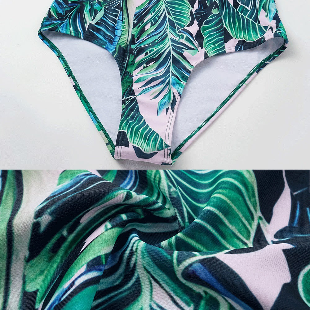 One-Piece Swimsuit | High-Waisted, Solid Color, Women