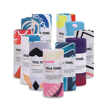 Microfiber Yoga Towel | 183x63cm, Non-Slip, Printed