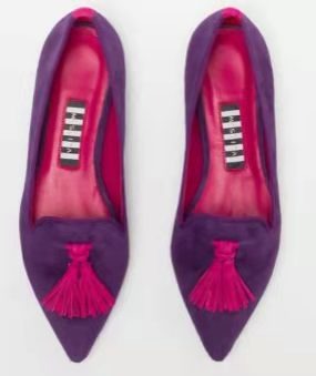 Canvas Flat Bottomed Women's Shoes | Pointed Toe, Fringe