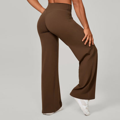 Cotton Blend Yoga Pants | High-Waisted, Straight Leg