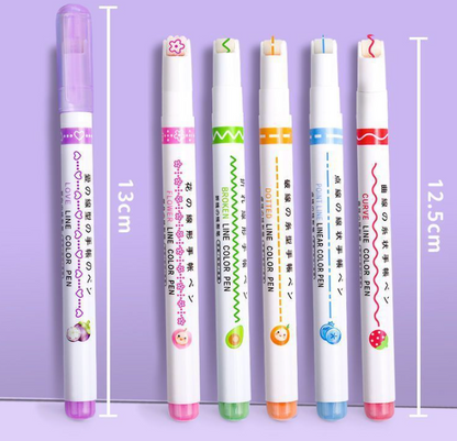Curve Outline Pen — Roller Line Pen for Journaling