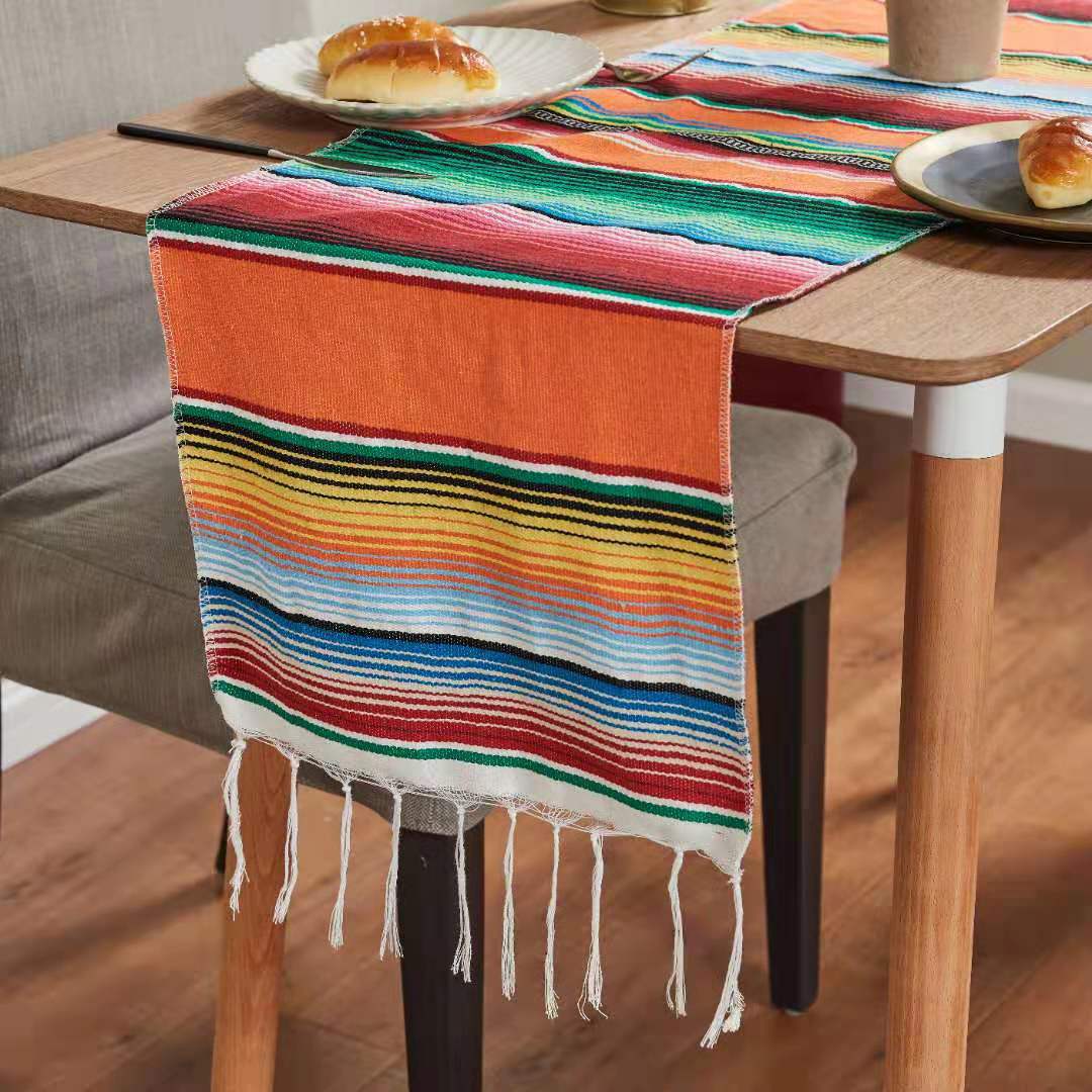 Cotton Tablecloth | Flag Woven, Rectangle, American Country