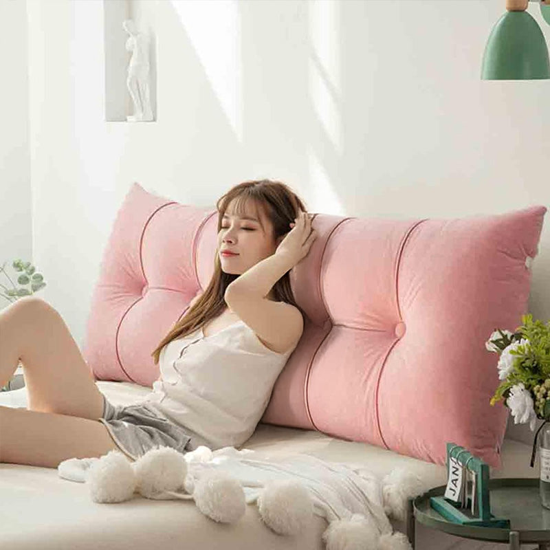 Feather-Cotton Backrest | Classic Triangular Cushion