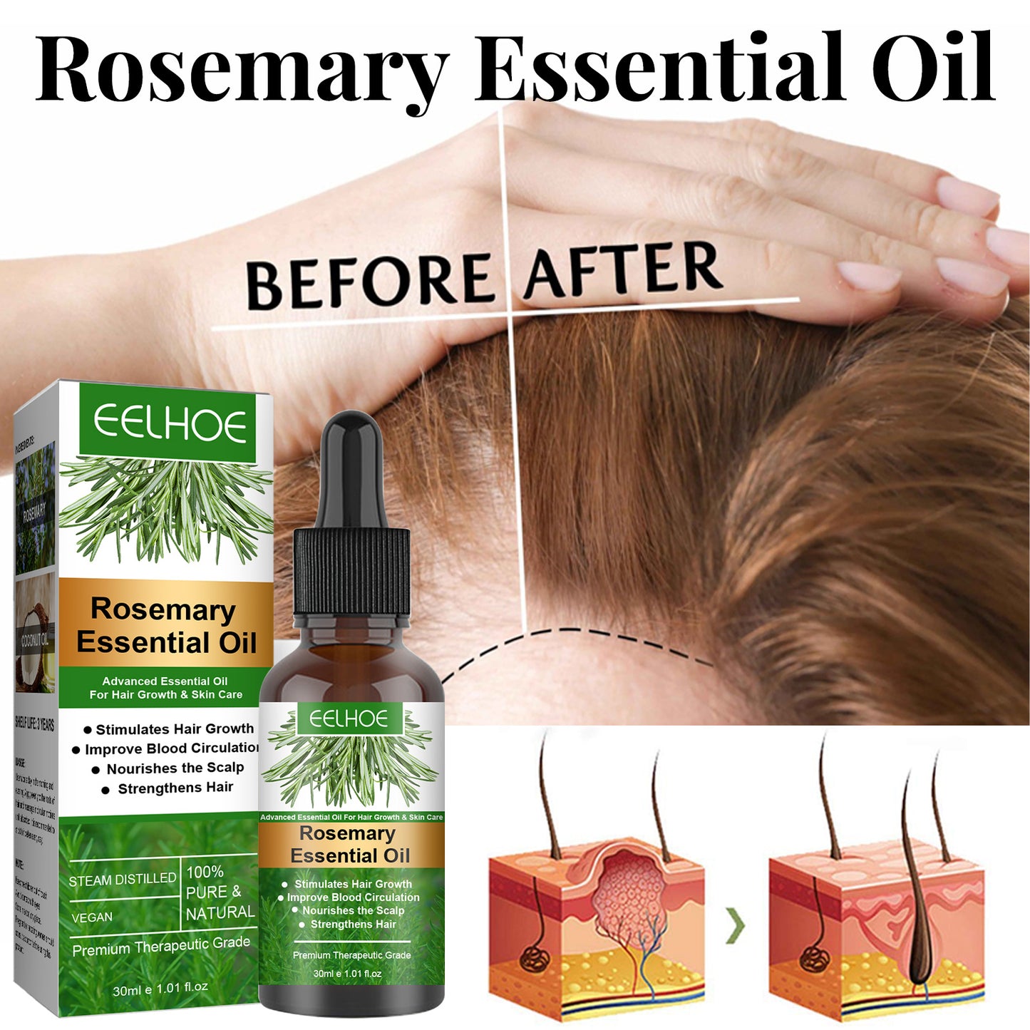 Rosemary Essential Oil | Gentle Scalp Care