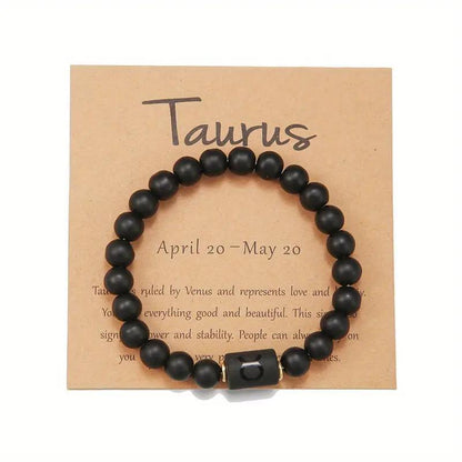 Tiger Eye Zodiac Bracelet | Natural Stone, 8mm